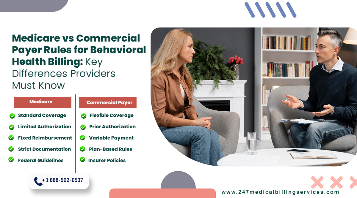 Medicare vs Commercial Payer Rules for Behavioral Health Billing