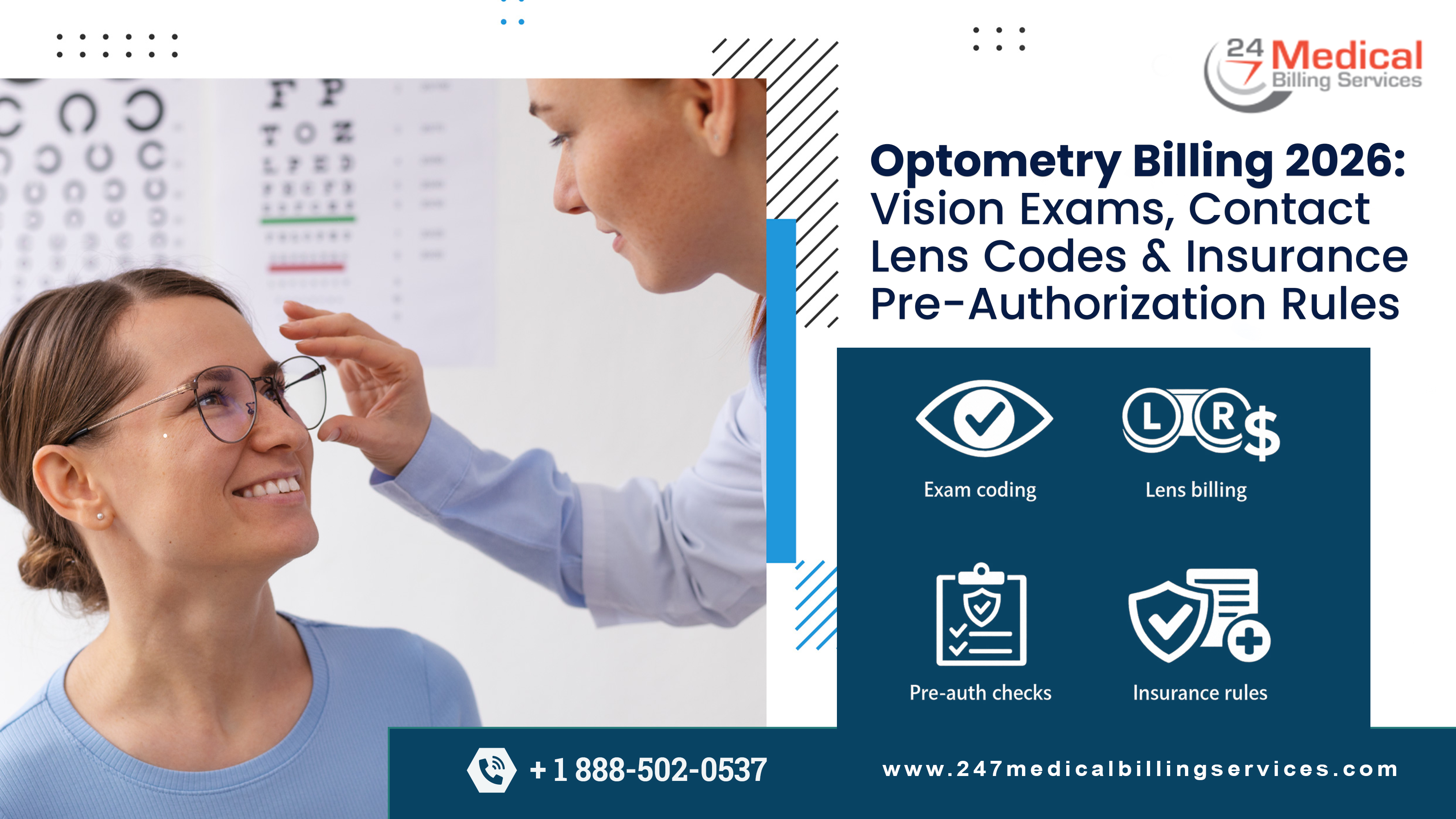 Optometry Billing 2026: Vision Exams, Contact Lens Codes & Insurance Pre-Authorization Rules